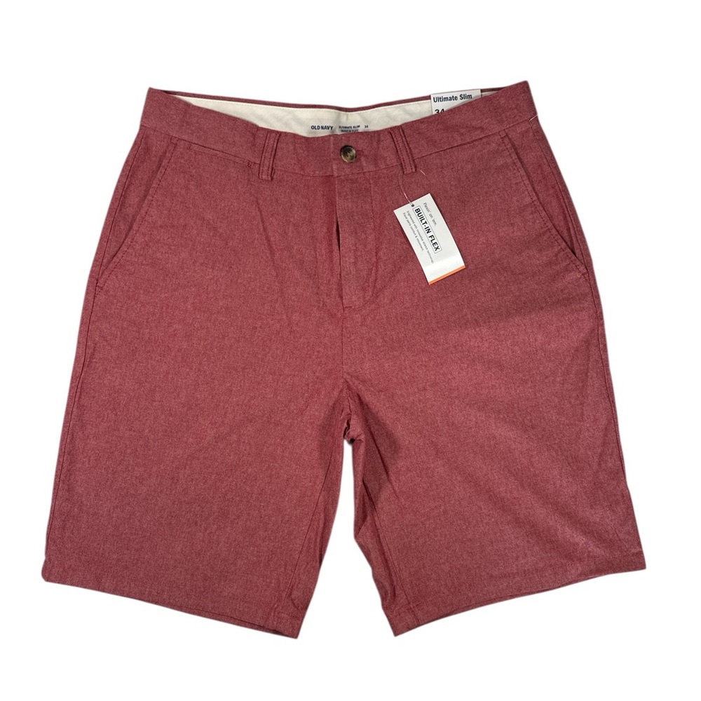 Old Navy Ultimate Slim Built-In Flex Shorts Men’s Size 34 NWT Dadcore Preppy
